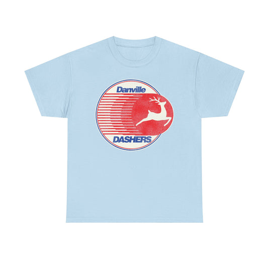 Danville Dashers Red Blue Logo Hockey Team T-shirt
