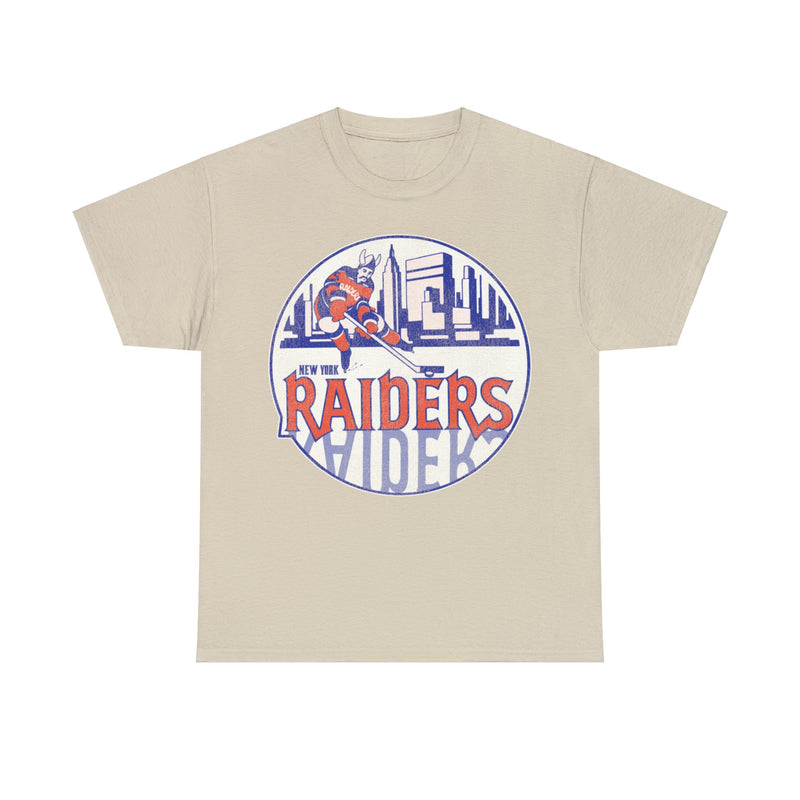 Load image into Gallery viewer, New York Raiders Logo Nostalgic Hockey T-shirt
