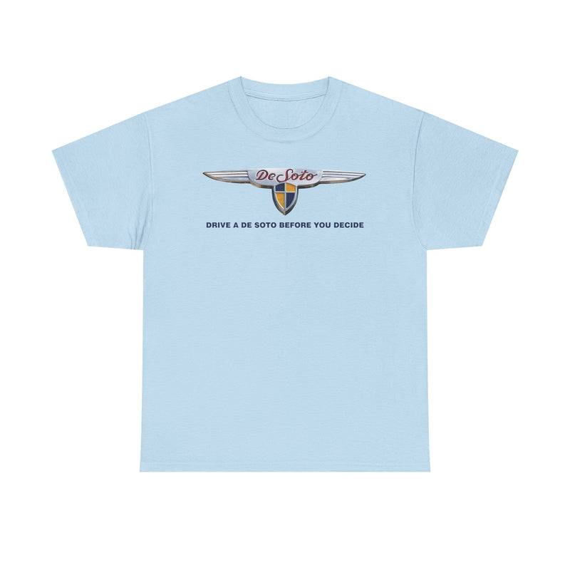 Load image into Gallery viewer, DeSoto Drive Before You Decide Chrome Wing Emblem T-shirt

