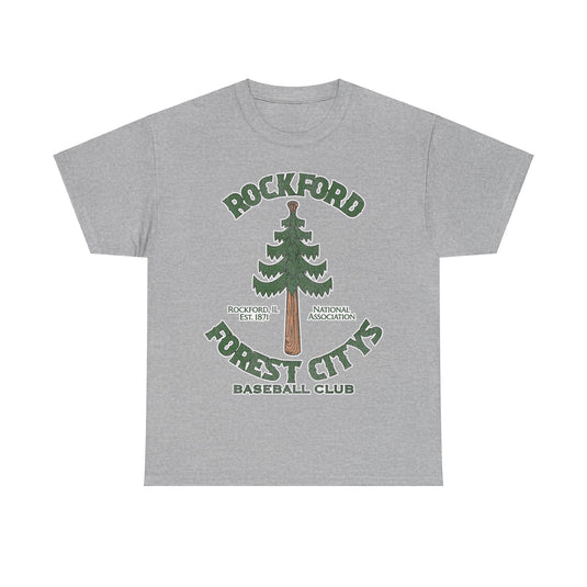 Rockford Forest Citys Nostalgic Retro Baseball Team T-shirt