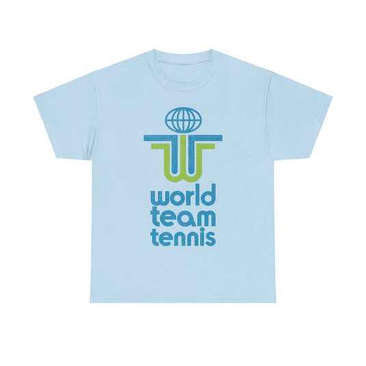 World Team Tennis Blue Green Logo Retro Nostalgic T-shirt