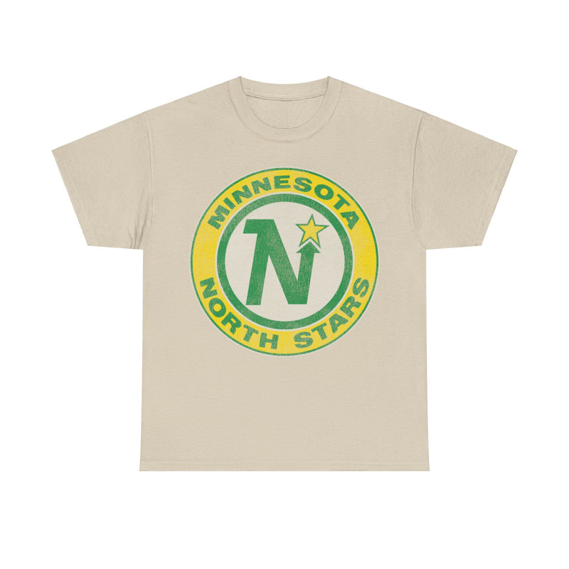 Load image into Gallery viewer, Minnesota North Stars Hockey Team Green Yellow Nostalgic Logo T-shirt
