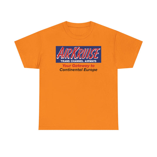 Air Kruise Trans Channel Airways Gateway to Europe Vintage Airline Logo T-shirt