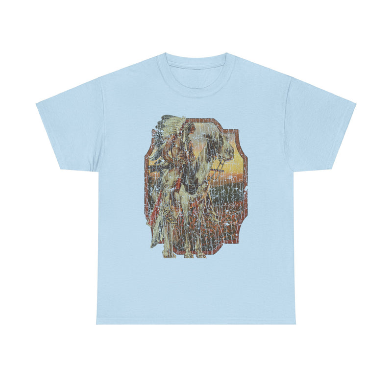 Load image into Gallery viewer, Native Sunset 1973 Native American Indian Horseback T-shirt
