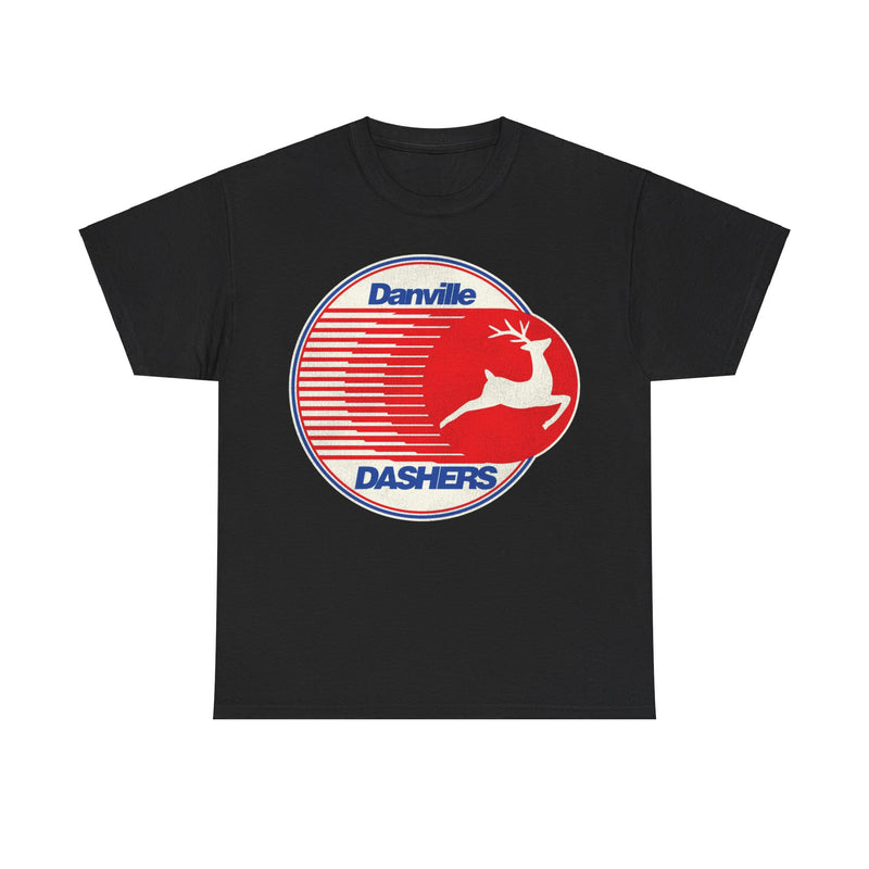 Load image into Gallery viewer, Danville Dashers Red Blue Logo Hockey Team T-shirt
