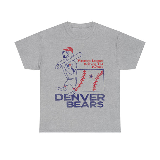 Denver Bears 1885 Western League Baseball Team Retro Nostalgic T-shirt