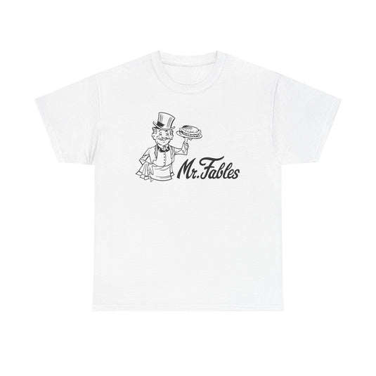 Mr. Fables T-Shirt - Fast Food Restaurant Industry Defunct Logo Tee