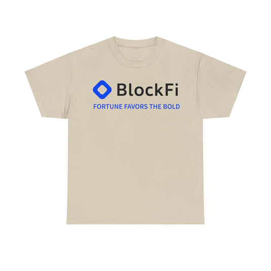 BlockFi Logo T-Shirt: Fortune Favors The Brave