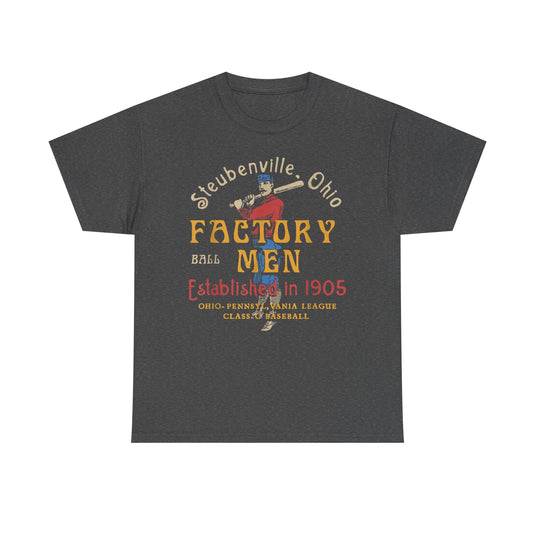 Steubenville Ohio Factory Men Nostalgic Retro Baseball Team T-shirt