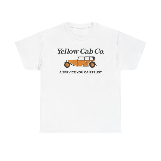 Yellow Cab Co A Service You Can Trust Vintage Taxi Logo Retro T-shirt