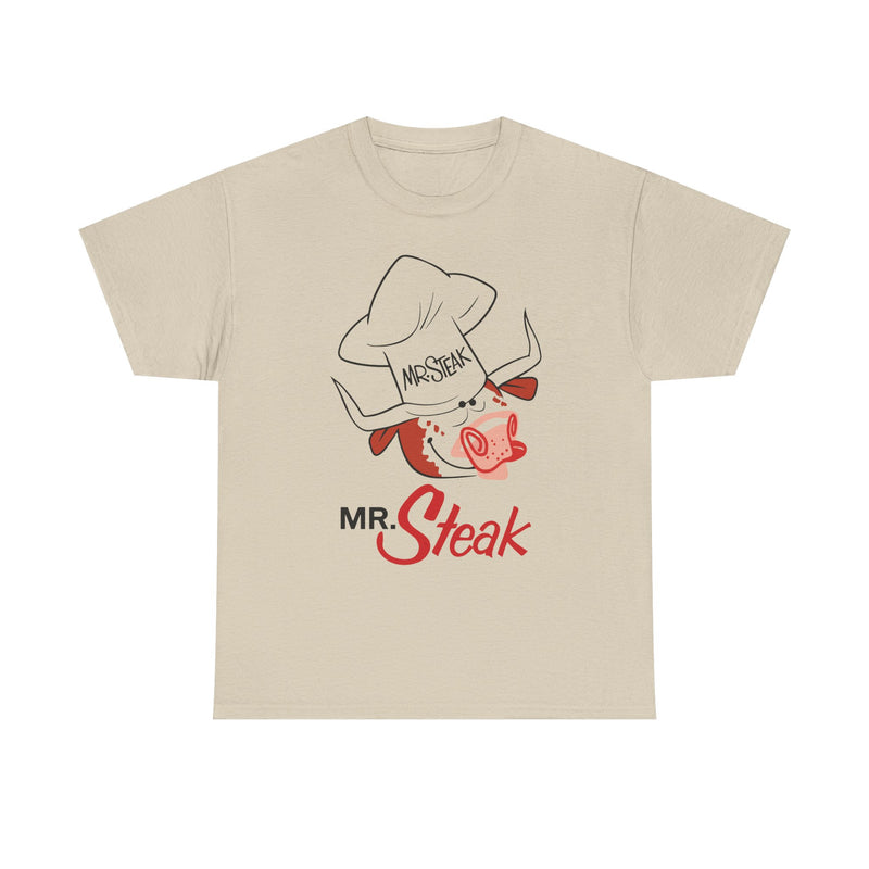 Load image into Gallery viewer, Mr. Steak T-Shirt - Steakhouse Restaurant Industry Defunct Logo Tee
