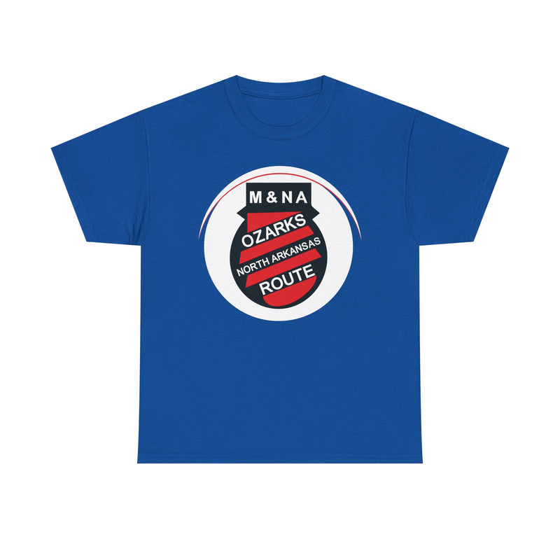 Load image into Gallery viewer, Missouri Arkansas Ozarks North Arkansas Route Railroad Logo T-Shirt
