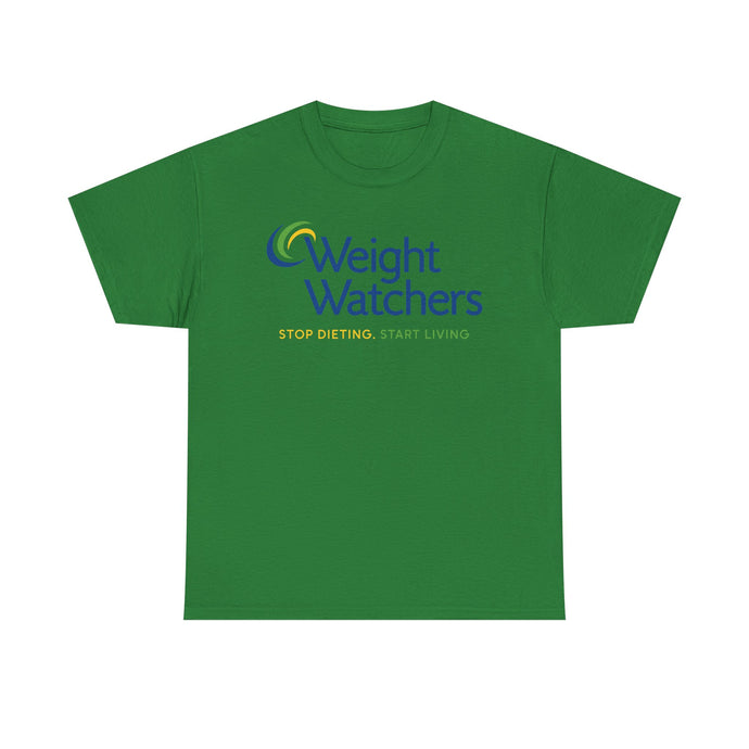 Weight Watchers Blue Green Yellow Logo Stop Dieting Start Living T-shirt
