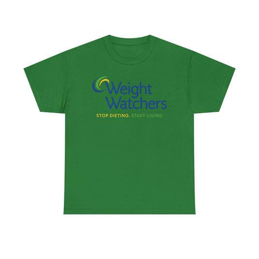 Weight Watchers Blue Green Yellow Logo Stop Dieting Start Living T-shirt