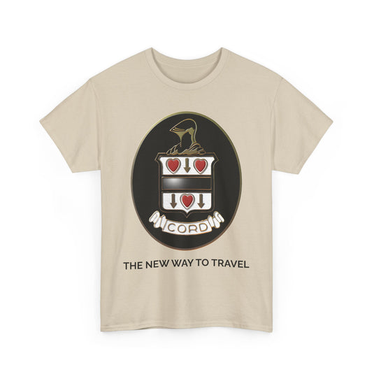 Classic Cord Automobile The New Way to Travel Logo T-shirt