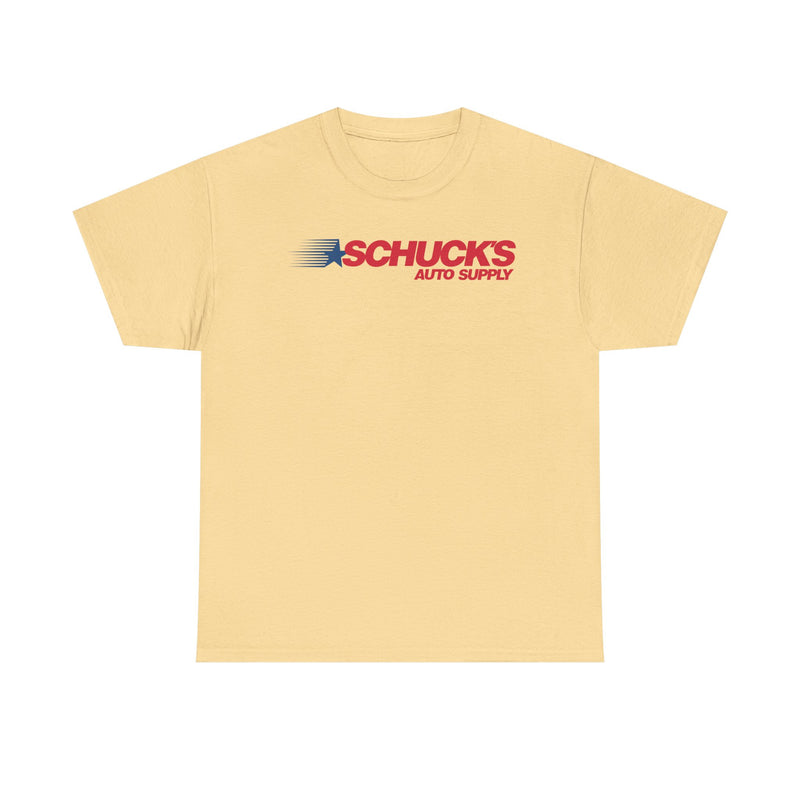 Load image into Gallery viewer, Schucks Auto Supply Speed Star Logo Automotive Parts Store Chain T-shirt
