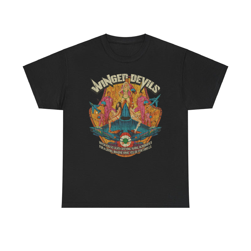 Load image into Gallery viewer, Winged Devils 1972 Aerobatic Comedy Action Movie T-shirt
