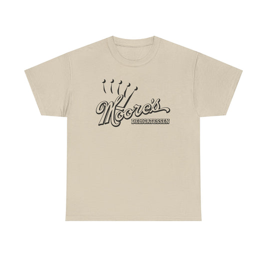 Moore's Delicatessen T-Shirt - Deli Industry Defunct Logo Tee