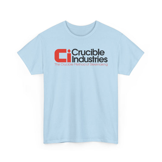 Crucible Industries Steelmaking Logo Graphic T-Shirt Rare Defunct Brand Tee