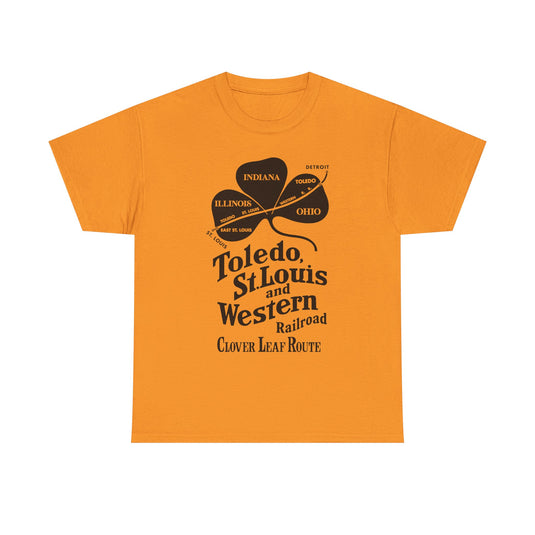 Toledo St Louis Western Clover Leaf Route Railroad Logo T-Shirt