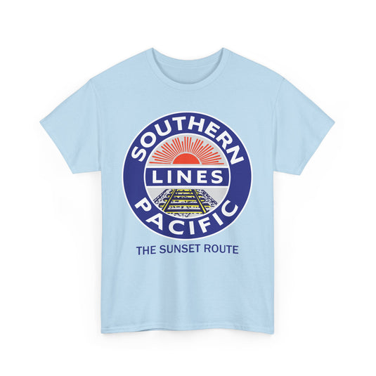 Southern Pacific Lines Sunset Route Railroad Logo Vintage T-Shirt