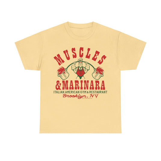 Muscles Marinara New York Italian American Gym Restaurant T-shirt