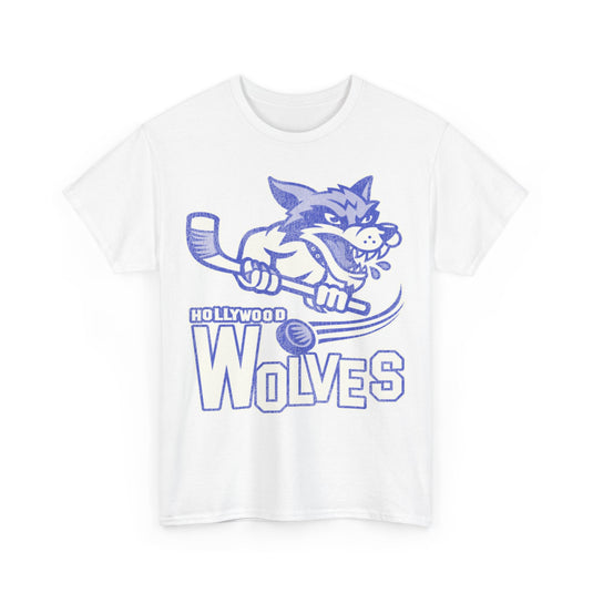 Hollywood Wolves Hockey Team Nostalgic Logo T-shirt