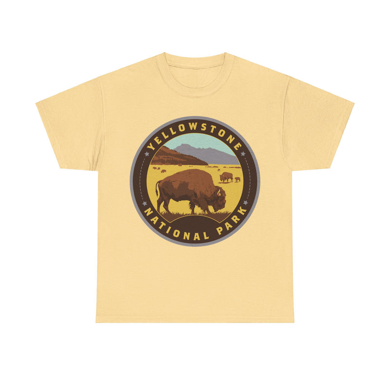 Load image into Gallery viewer, Yellowstone National Park Idaho Montana Wyoming Round Logo T-shirt
