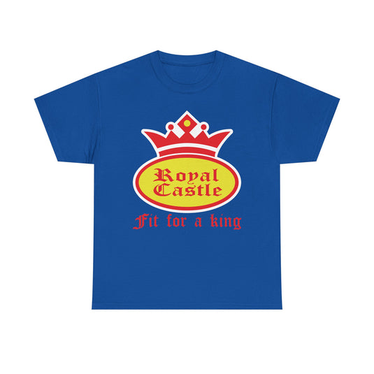 Royal Castle Fit For King Vintage Restaurant Logo Burger T-Shirt