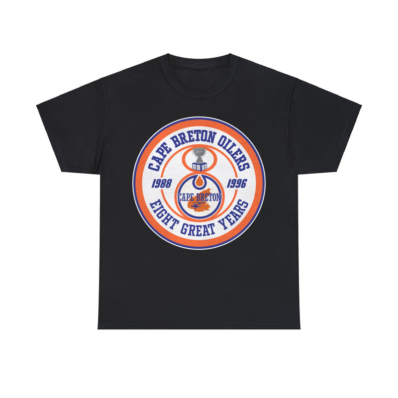 Load image into Gallery viewer, Cape Breton Oilers 8 Great Years Hockey Team Logo T-shirt
