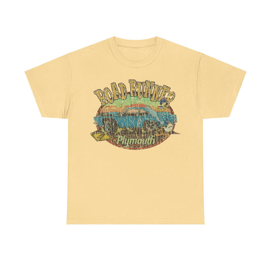 Plymouth Road Runner 1968 Car Distressed Print T-shirt