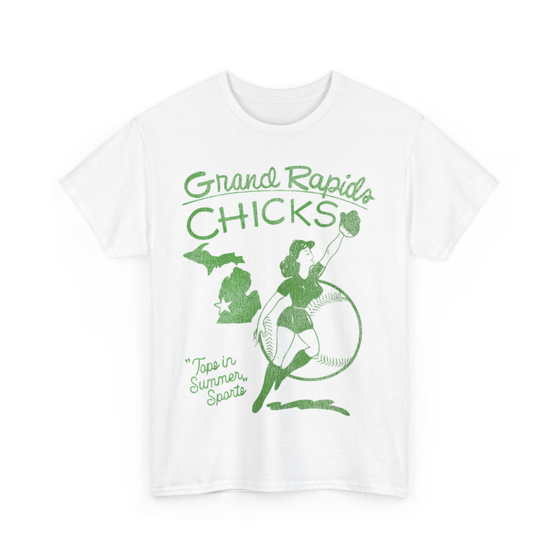 Load image into Gallery viewer, Grand Rapids Chicks Womens Nostalgic Retro Baseball Team T-shirt
