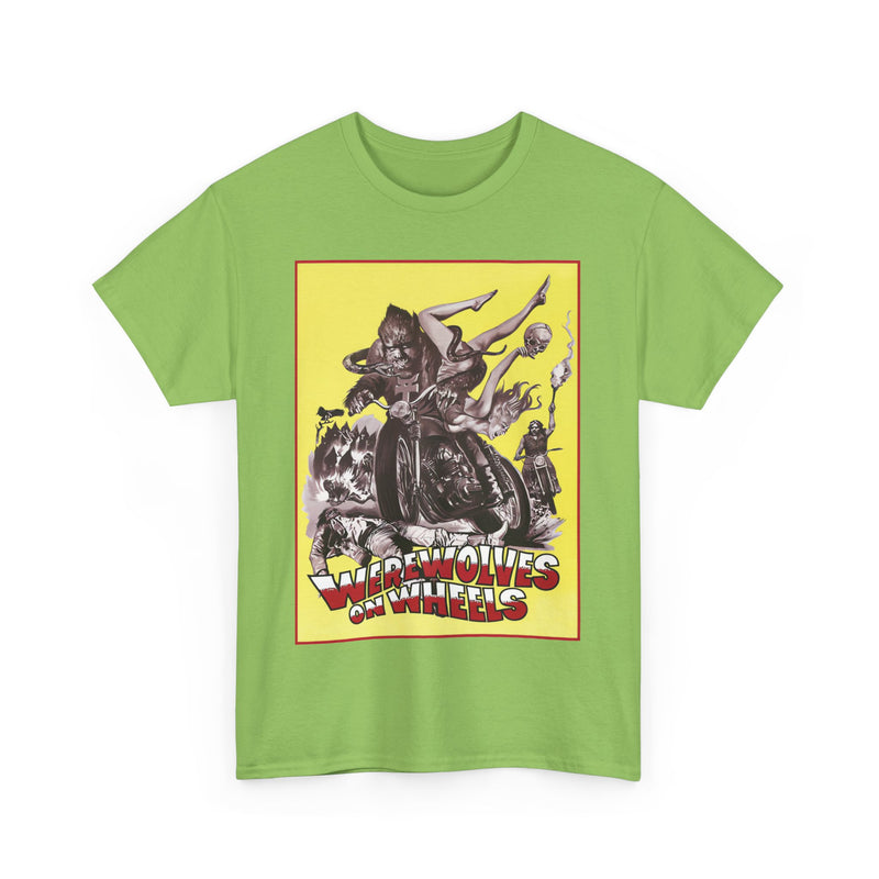 Load image into Gallery viewer, Werewolves on Wheels 1971 Werewolf Biker Gang Horror Action Movie T-shirt
