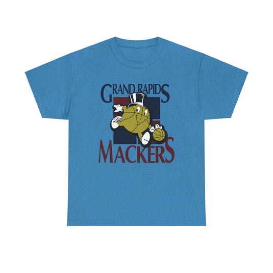 Grand Rapids Mackers Michigan CBA Basketball 1994-1996 T-shirt