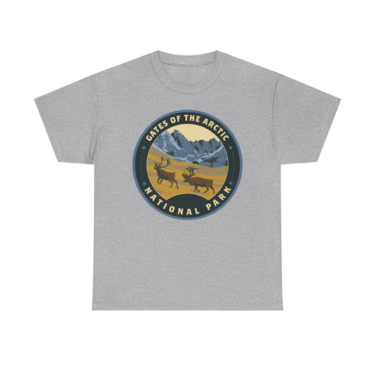 Gates of the Arctic National Park Alaska Round Logo T-shirt