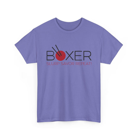 Boxer Ramen T-Shirt Defunct Restaurant Chain Slurp Savor Repeat Noodle Tee