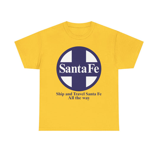 Santa Fe Cross Logo Ship Travel Railroad Vintage Train T-Shirt
