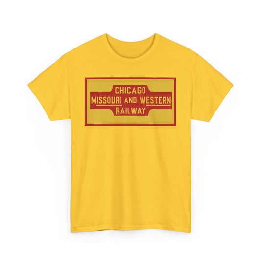 Chicago Missouri Western Railway Vintage Railroad Logo Train T-Shirt