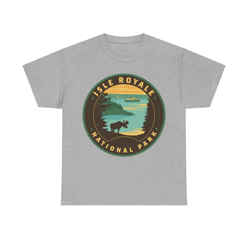 Load image into Gallery viewer, Isle Royale National Park Michigan Round Logo T-shirt
