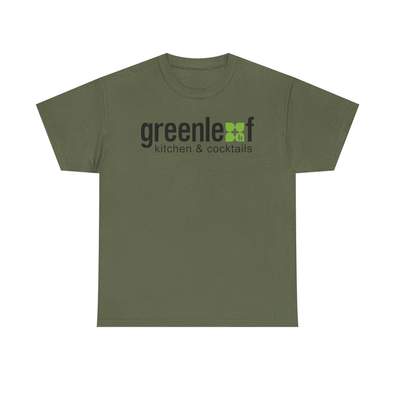 Load image into Gallery viewer, Greenleaf Kitchen Cocktails T-Shirt Defunct Restaurant Bankrupt Logo Tee
