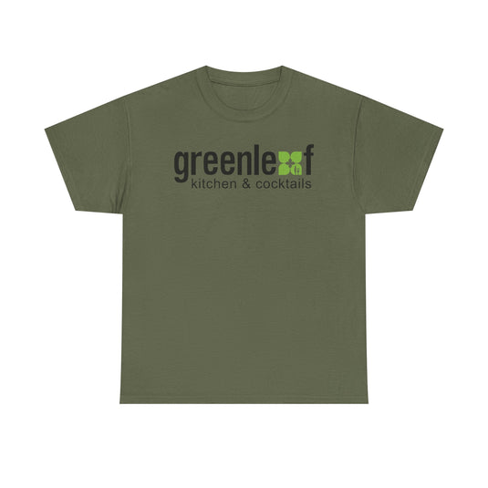 Greenleaf Kitchen Cocktails T-Shirt Defunct Restaurant Bankrupt Logo Tee