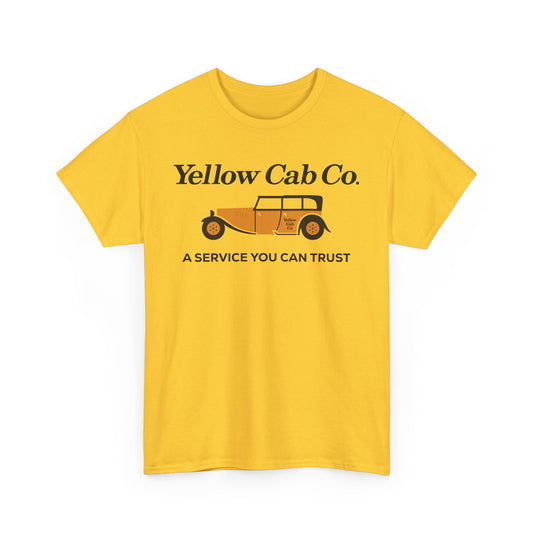 Yellow Cab Co A Service You Can Trust Vintage Taxi Logo Retro T-shirt