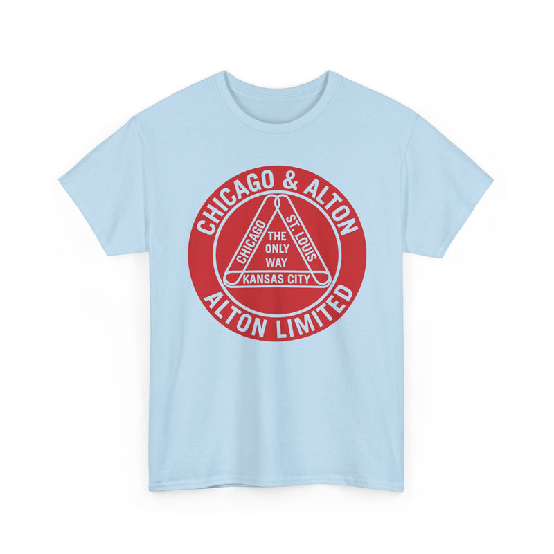 Load image into Gallery viewer, Chicago Alton Only Way Triangle Railroad Logo Vintage Train T-Shirt

