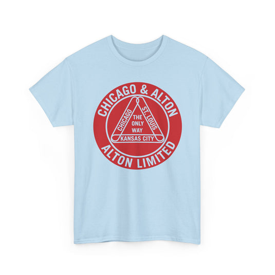 Chicago Alton Only Way Triangle Railroad Logo Vintage Train T-Shirt