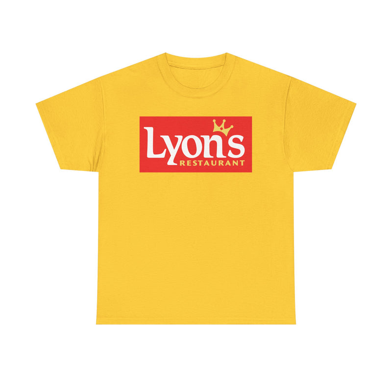 Load image into Gallery viewer, Lyon's Restaurant T-Shirt - Dining Industry Bankrupt Logo Tee
