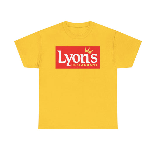 Lyon's Restaurant T-Shirt - Dining Industry Bankrupt Logo Tee