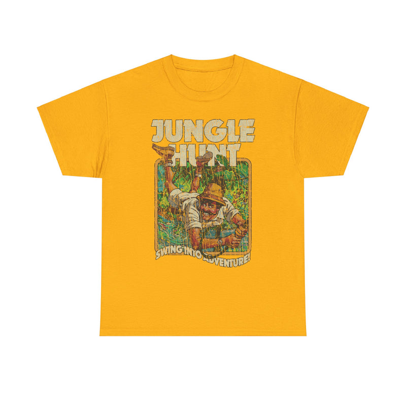 Load image into Gallery viewer, Jungle Hunt Swing Into Adventure 1982 Video Game T-shirt
