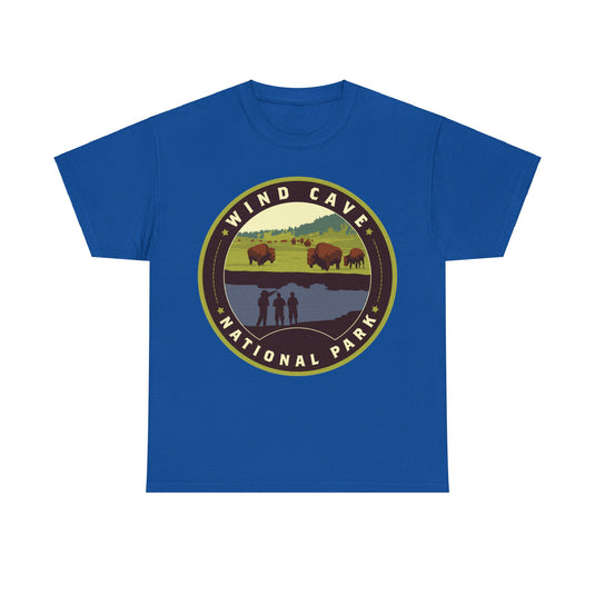 Wind Cave National Park South Dakota Round Logo T-shirt