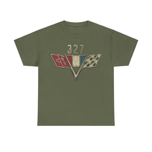 327 Chevrolet Power V8 Engine Car Logo T-shirt