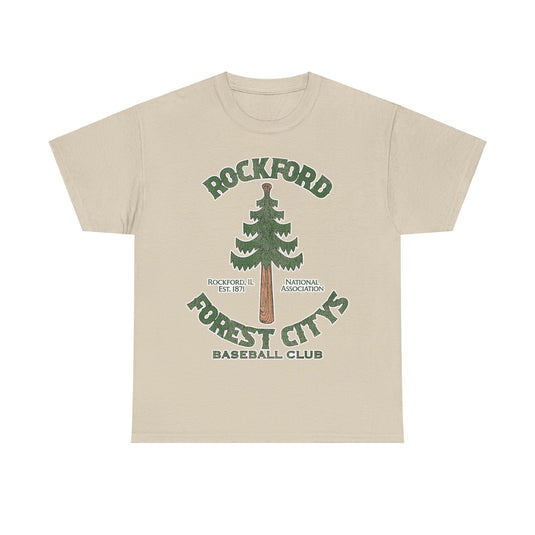 Rockford Forest Citys Nostalgic Retro Baseball Team T-shirt